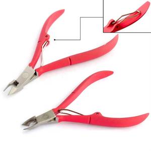 Cortauñas de Acero Inoxidable Rojo con Cuchilla Curva y Abertura de Mandíbula Ancha, Diseño Portátil para Uso en Uñas de los Dedos y Uñas Gruesas - Product Image 1