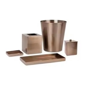 Nature Inspired Metal <b>Bathroom</b> <b>Set</b> Decorative Bath <b>Accessories</b> for Home Hotel Resort Spa Guest <b>Bathroom</b> Vanity - Product Image 3