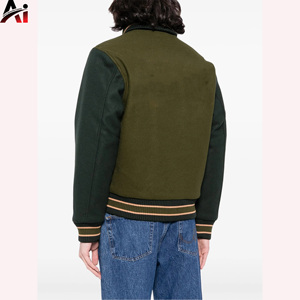 Veste universitaire personnalisée en gros pour hommes – Blouson de baseball premium style streetwear tendance - Product Image 5