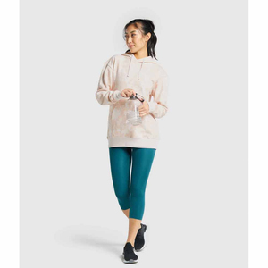 เสื้อฮู้ดดี้โอเวอร์ไซส์ผ้าฝ้าย 100% สำหรับผู้หญิง สไตล์สตรีทแวร์ ขายส่งจากโรงงาน ขายดีประจำฤดูหนาว  แบบไหล่ตก  สามารถสกรีนลายด้านหน้าได้ - Product Image 2