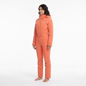 Mono de esquí para mujer, impermeable, resistente al viento, cálido, con capucha y cremallera, traje deportivo de una pieza para exteriores - Product Image 2