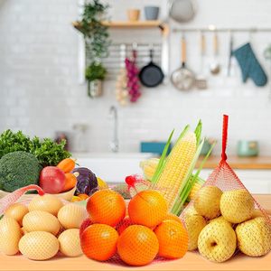 Bolsa de malla de plástico, bolsa de malla reutilizable, bolsa de almacenamiento con correa de malla de plástico, bolsa de almacenamiento para verduras, frutas y mariscos - Product Image 6