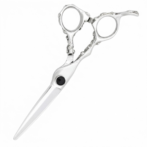 High Quality Barber Hair <b>Scissors</b> Decorative <b>Floral</b> Design Professional Salon Hairdressing Shears Manufacture In Pakistan - Product Image 2