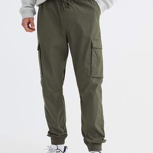 Men's High Performance Athletic <b>Joggers</b> Solid Embroidered Quick Dry 100% Cotton <b>Slim</b> Fit Drawstring Closure Elastic Waist Side - Product Image 4