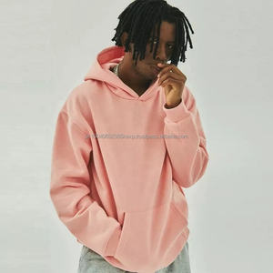 Sweat-shirt à capuche surdimensionné pour homme en molleton français personnalisé avec logo, 100% coton, poids lourd - Product Image 6