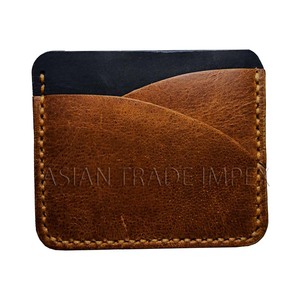 Portefeuille porte-cartes en cuir pour homme, cuir véritable Crazy Horse, haute qualité, fin, durable, style vintage, logo personnalisé, vente en gros - Product Image 6