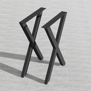 Customized Metal Table Legs with Wood Tabletop for Dining and Coffee Tables Iron Furniture Hardware for Home and Office Use - Product Image 2