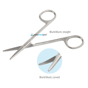 Tijeras Metzenbaum Premium de 11.5cm, Rectas/Incurvadas, Hechas de Acero Inoxidable de Alta Calidad, Instrumento Quirúrgico de Disección - Product Image 1