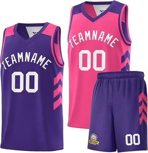 Maillots de basketball pour hommes : Dernière mode, logo personnalisé, vêtements de sport courts et respirants, en polyester confortable, lettres noires - Product Image 1
