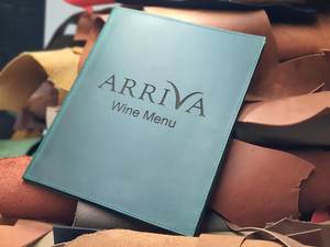 Porta Menús de Cuero Genuino Hecho a Mano de Lujo, Resistente al Agua, Ligero, para una Sola Página, para Bistro o Bar, LMC-0207 - Product Image 2