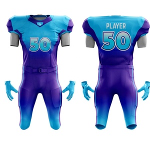 Uniforme de Fútbol Americano Personalizado al por Mayor, Sublimado, Transpirable, Talla Grande, Manga Corta, Protección UV para Verano - Product Image 3