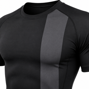 Custom <b>Men's</b> <b>Compression</b> T <b>Shirt</b> Gym Base Layer Quick Dry Running Fitness Athletic Sports Performance Tee OEM ODM - Product Image 2