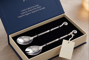Classic Scroll Twist <b>Salad</b> Server Set Stainless Steel Mirror Polish <b>Salad</b> <b>Tools</b> Perfect For Restaurants Hotel And Resort - Product Image 4