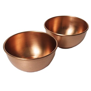 Bol de service de luxe personnalisé en acier inoxydable couleur or rose poli, écologique et durable, dernier design - Product Image 1