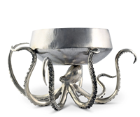 Seau à glace artisanal de luxe classique en forme de pieuvre pour eau froide, refroidisseur à vin en alliage d'aluminium, 16 pouces, pour fêtes, capacité 3L, métal personnalisé