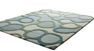 ชุดพรมขนสัตว์สีเงินสีเทาแบบโมเดิร์นงานตามสั่งดีไซน์ดอกไม้แบบถักด้วยมือคุณภาพสูงสำหรับห้องนั่งเล่นชุดห้องนอน1ชิ้น - Product Image 2