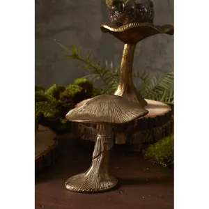 Sculpture de champignon en pierre faite à la main, motif vertical, écologique, décoration murale rustique, utilisation automobile, forme ronde, 3 pièces - Product Image 1