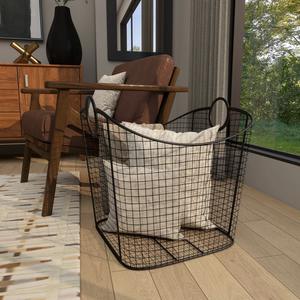 Cesta de metal con ruedas para supermercado, góndola de almacenamiento metálica con malla para tiendas minoristas - Product Image 4