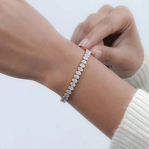 Most Selling Trendy Lab Grown Diamond Gold <b>Silver</b> Plated Luxury <b>Bracelet</b> for Modern Women Party Wear Everyday Style Available - Product Image 2