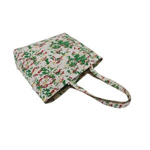 Sac fourre-tout réversible au design optimal, imprimé coloré sur toute la surface, personnalisable, en toile de jute et coton naturel, avec poignées à double usage - Product Image 4