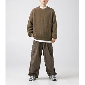 Men's Winter Viscose/Cotton Cable Knit Anti-Pilling <b>Pullover</b> <b>Sweater</b> Crew Neck Full Sleeve Solid Color Warm Front Logo - Product Image 5