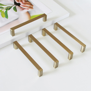 Hot Selling Modern Minimalist Zinc Alloy Hardware Products Brushed <b>Gold</b> Cabinet <b>Pulls</b> for Kitchen Bathroom and Bedroom Furniture - Product Image 5