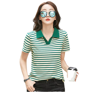 Women's Short Sleeve Silk/Cotton T-shirt Summer Casual Style Breathable <b>Top</b> Loose Fit & Slimming Design - Product Image 4