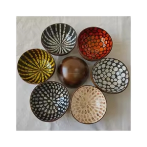 Vietnam Handmade Polished BPA Free Biodegradable Eco Friendly Lightweight Bohemian Wedding <b>Coconut</b> <b>Shell</b> Salad Serving Bowl - Product Image 5
