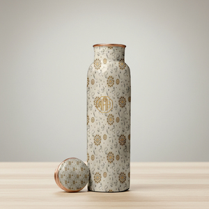Bouteille d'eau en cuivre de qualité supérieure unisexe 750 ml |   Bouteille artisanale sans BPA, anti-fuite, à boire directement, pour la vente en gros - Product Image 1