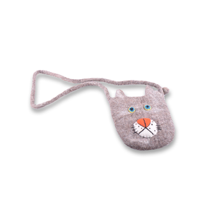 Stripe-Faced <b>Cat</b> Felt <b>Pop</b>-<b>Up</b> <b>Tent</b> Unique and Stylish <b>Cat</b> Face Bag - Product Image 1