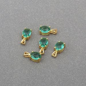 Colgante de cuarzo de apatita delicado minimalista, joyería de latón hecha a mano con diseño de encanto de piedras preciosas - Product Image 6