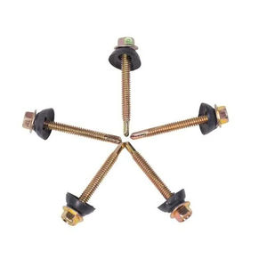 สกรูเจาะยึดหลังคาเหล็กคาร์บอน ผลิตในเวียดนาม หัวหกเหลี่ยมพร้อมแหวนรอง สำหรับงานอุตสาหกรรม - Product Image 1