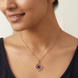 Pendentif solitaire en diamant naturel 0,09 carat, couleur H-I, taille brillant rond, clarté VS-SI, bijoux extraits de la terre, collier pour femme - Product Image 1