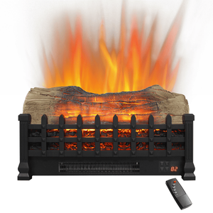 Free Standing 20-Inch Electric Fireplace Heater with 3D Log Set Insert for Indoor Use - Product Image 1