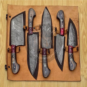 Bulk Quantity Handmade Damascus <b>Kitchen</b> <b>Knife</b> Set Wood Handle New Arrival Damascus <b>Kitchen</b> <b>Knife</b> Set - Product Image 6