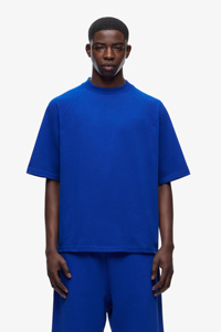<b>Men's</b> Oversized <b>Pink</b> Cotton Jersey T-<b>Shirt</b> Short Sleeve O-Neck Solid Color Casual Fit - Product Image 4