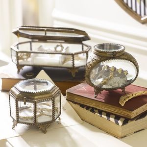 Handmade Customized Vintage Beveled Glass Storage Boxes With Metal Frame For Jewelry Organizers Metal & Glass Boxes - Product Image 5