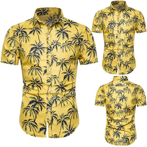 Camisa Hawaiana de Verano para Hombre, Tallas S-2XL, Estampado Floral, Transpirable, Manga Corta, Cuello con Solapa y Botones, Diseño Llamativo para la Playa - Product Image 4