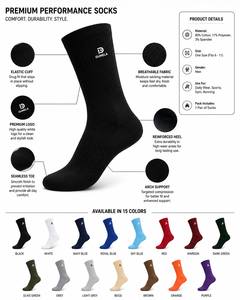 Chaussettes mi-hautes beiges avec logo blanc sur le corps, respirantes, tricotées, pour usage décontracté, adultes, été - Product Image 5