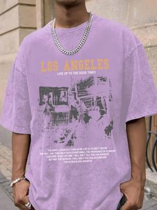 T-shirt Homme Manches Courtes Oversize Coupe Boxy Épaules Tombantes Décontracté Coton Ample Streetwear Imprimé Graphique Haut pour Homme Oversize Coupe Boxy - Product Image 4