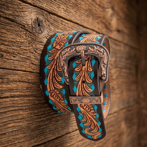 Premium Hand Tooled Leather <b>Belts</b> Artisan Crafted Full Grain <b>Western</b> Leather Tooling <b>Belts</b> for <b>Men</b> and Women Wholesale Supply - Product Image 3