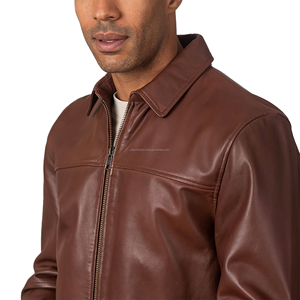 Chaqueta de Cuero de Cordero de Alta Calidad para Hombre, Estilo Vaquero Occidental, Fabricante OEM ODM - Product Image 2
