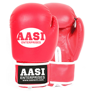 Guantes de boxeo de cuero de vaca genuino de 10 onzas Guantes de patada con correa impresa hechos a mano - Product Image 6