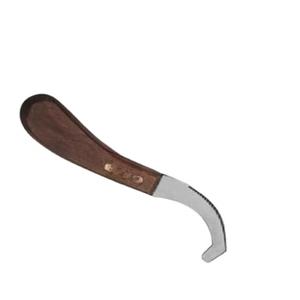 Manche en bois couteau à sabot outils de coupe Instruments vétérinaires couteau à sabot de cheval rond en acier inoxydable - Product Image 3