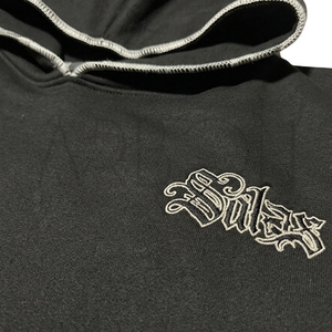 Nouveau sweat à capuche noir tendance pour homme, style streetwear surdimensionné avec surpiqûres contrastées, personnalisable avec logo, idéal pour l'hiver - Product Image 4