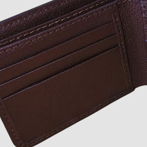 Portefeuille en cuir de vachette fait main de haute qualité pour homme, portefeuille fin à rabat en cuir à poils, cuir naturel - Product Image 6