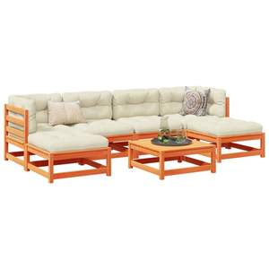 Ensemble de canapés de jardin en crème brun cassé, mobilier d'extérieur contemporain, coussins non imperméables - Product Image 1