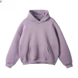 เสื้อฮู้ดโอเวอร์ไซส์ผู้ชาย สีพื้น ผ้าฝ้ายเฟรนช์เทอร์รี่ สวมใส่สบาย แขนยาว เหมาะสำหรับฤดูใบไม้ร่วง - Product Image 3