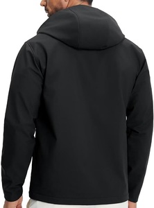 Veste coupe-vent softshell avec capuche, doublure polaire chaude, fermeture éclair, veste softshell pour la chasse, la randonnée en montagne - Product Image 2
