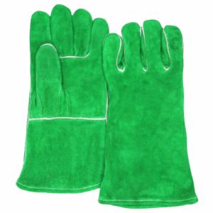 Heavy Duty Industrial Safety Gloves Dexterity Straight <b>Thumb</b> Reinforced Cowhide Split Leather Welding Anti-Vibration Anti-Static - Product Image 3